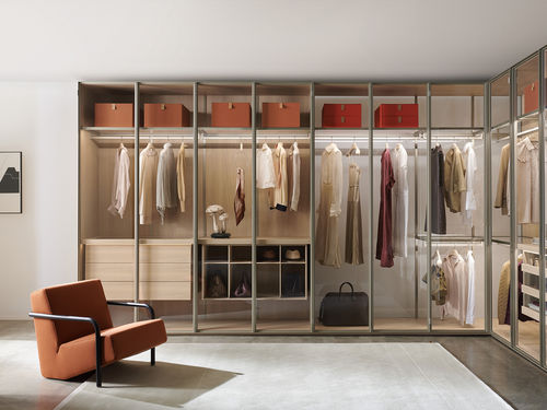 Armoire d'angle - Ciliegio White - Porro - modulable / murale / contemporaine