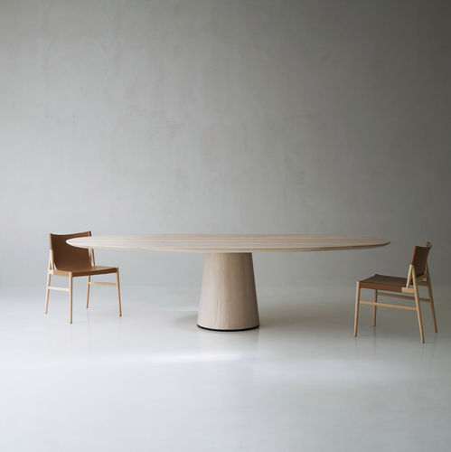 Table contemporaine - MATERIC  - Porro - en frêne / en marbre / avec piètement en frêne
