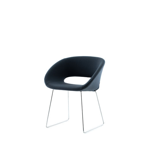 Chaise contemporaine - CONCH - Porro - d'intérieur / en tissu / en cuir