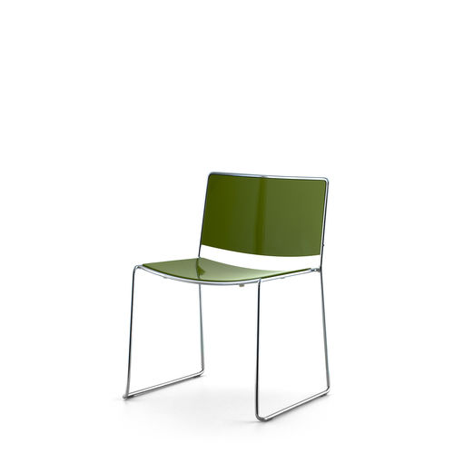 Chaise contemporaine - SPINDLE  - Porro - d'intérieur / en contreplaqué / en cuir