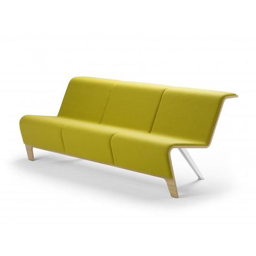 Banc contemporain - BACK - Sellex - en acier / en contreplaqué / en chêne
