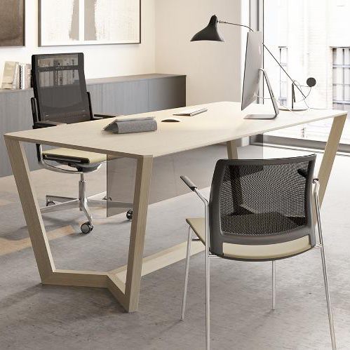 Bureau sur pied - LORCA - Sellex - contemporain / en placage de bois / en bois laqué