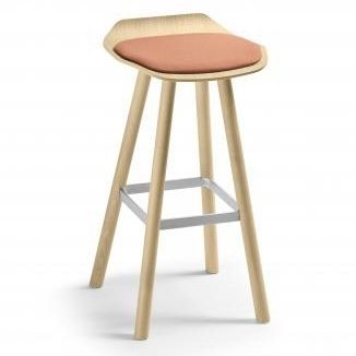 Tabouret de bar contemporain - SET  - Sellex - en tissu / en chêne / en polypropylène