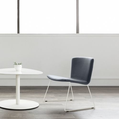 Chauffeuse contemporaine - SLAM - Sellex - en tissu / en acier / bleue