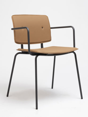 Chaise de style industriel - DON - Ondarreta - d'intérieur / en tissu / avec piètement en métal