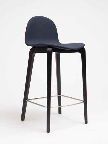 Chaise de bar contemporaine - BOB  - Ondarreta - d'intérieur / en tissu / en cuir