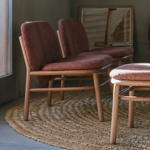 Chauffeuse contemporaine - LANA - Ondarreta - en tissu / en acier / en bois