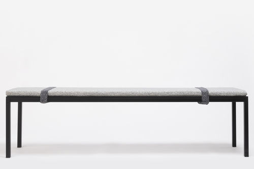 Banc contemporain - DRY - Ondarreta - en chêne / en hêtre / en acier