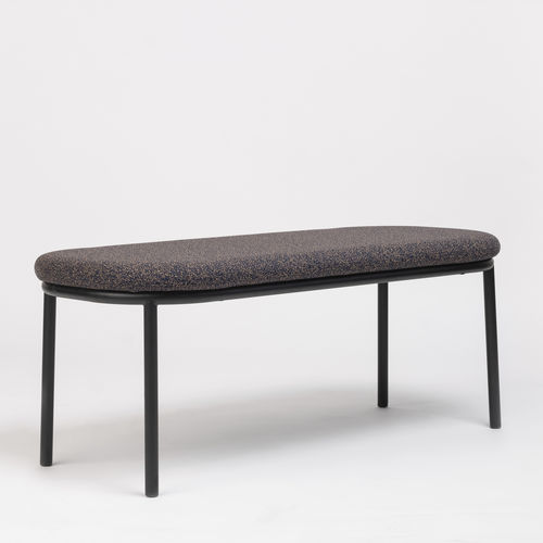 Banc contemporain - LANA - Ondarreta - en bois massif / en acier / en tissu