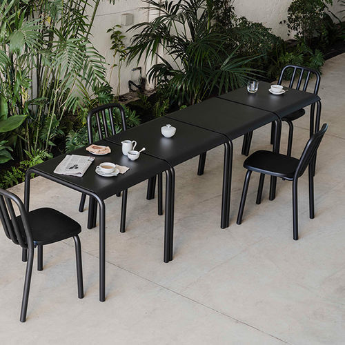Table contemporaine - TUBE - Mobles 114 editions - en métal / avec piètement en métal / ronde