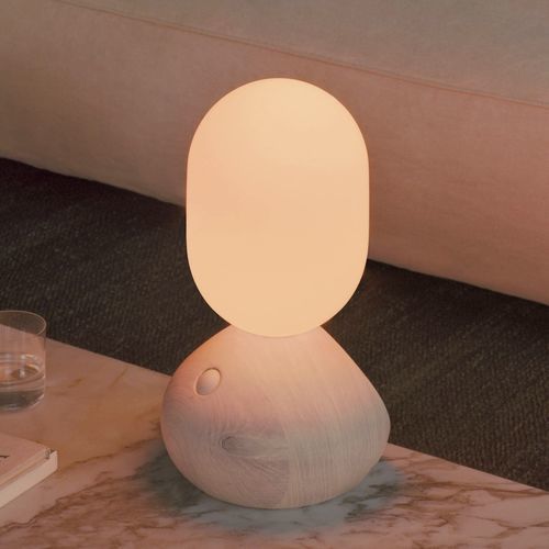 Lampe de table - Sun Home - GRAU - en verre soufflé / en bois / contemporaine