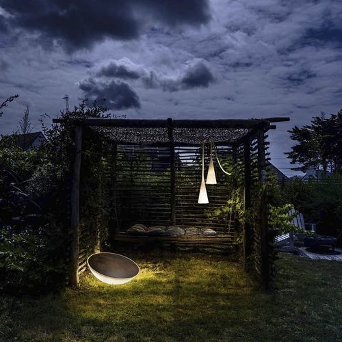 Table basse contemporaine - SOLAR - FOSCARINI - en polyéthylène / avec piètement en métal / ronde