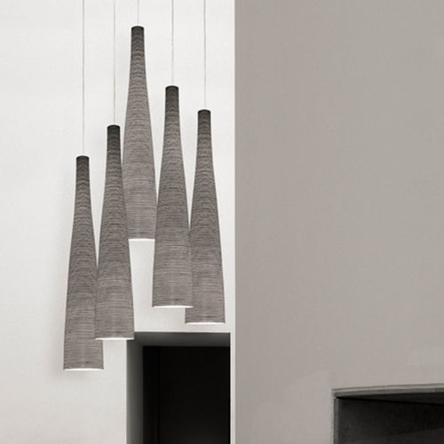 Lampe suspension - TITE  - FOSCARINI - en tissu / en fibre de verre / contemporaine