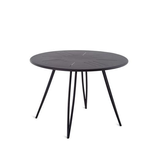 Table contemporaine - Ariete  - Unopiù - en fer forgé / avec piètement en fer forgé / ronde
