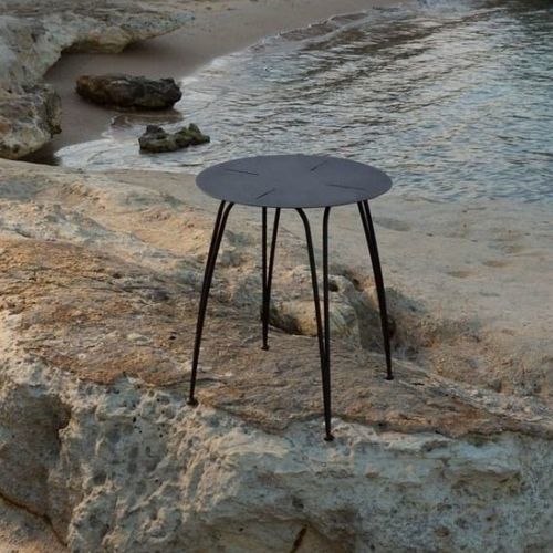 Table basse contemporaine - Ariete  - Unopiù - en fer forgé / avec piètement en fer forgé / ronde