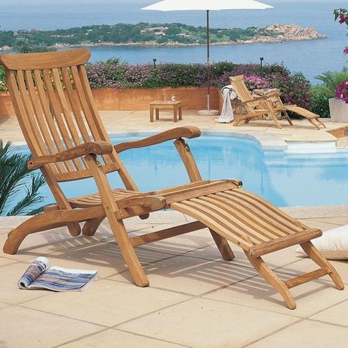Bain de soleil classique - Titanic - Unopiù - en teck / en teck / avec accoudoirs