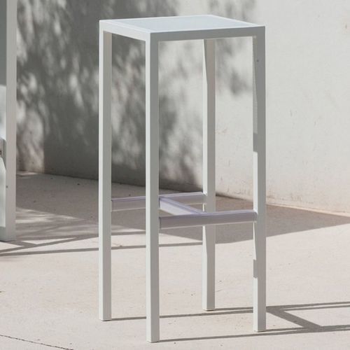 Tabouret de bar contemporain - CONRAD - Unopiù - avec piètement en fer / 4 pieds / avec repose-pieds