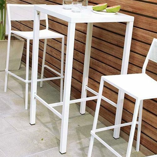 Table mange-debout contemporaine - Conrad  - Unopiù - en fer / avec piètement en fer / carrée