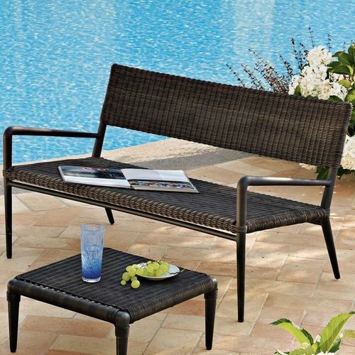 Canapé contemporain - EXPERIENCE - Unopiù - de jardin / en résine tressée / fait main
