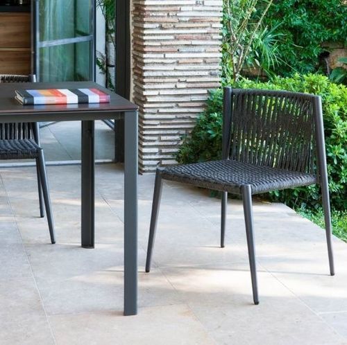 Chaise de jardin contemporaine - LUCE - Unopiù - d'extérieur / en polyoléfine / en corde
