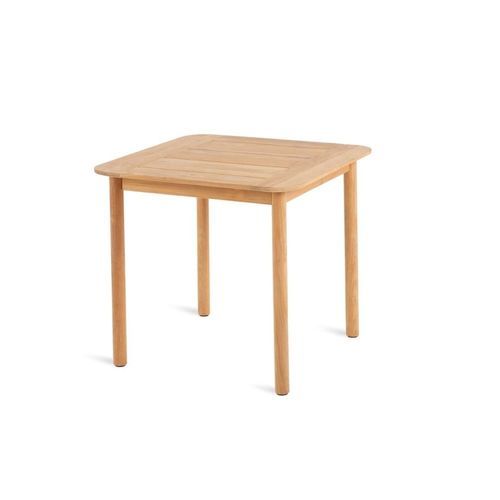 Table bistrot contemporaine - PEVERO - Unopiù - en teck / avec piètement en teck / carrée