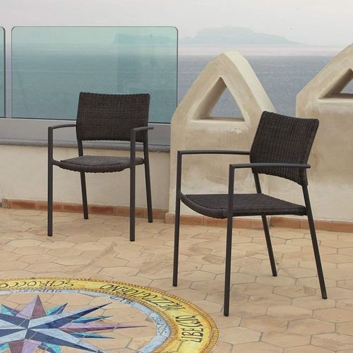 Chaise contemporaine - EXPERIENCE - Unopiù - d'extérieur / en fibres synthétiques / avec piètement en aluminium