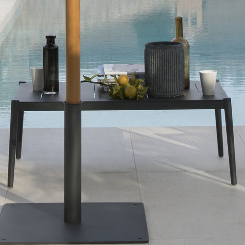 Table basse contemporaine - LUCE - Unopiù - en aluminium / en corde / avec piètement en aluminium