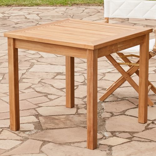 Table à manger classique - Chelsea  - Unopiù - en teck / avec piètement en teck / carrée