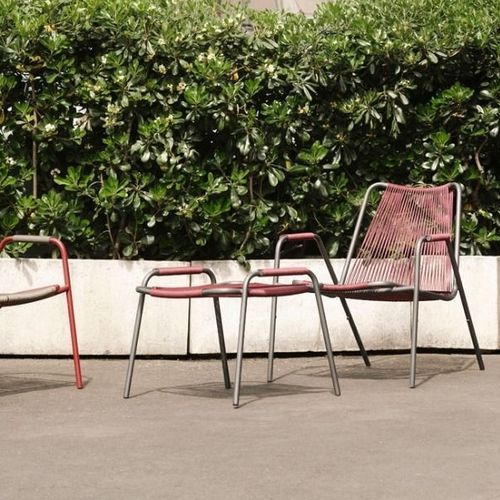 Fauteuil contemporain - Coco  - Unopiù - en polypropylène / en corde / en métal