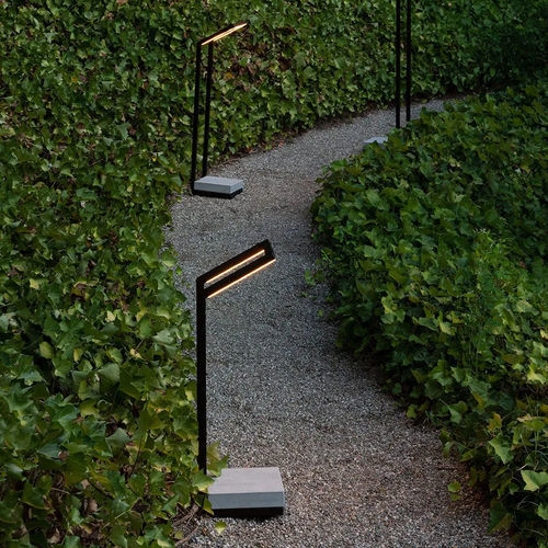 Lampe de sol - Tratto - Unopiù - en fer galvanisé / contemporaine / pour extérieur