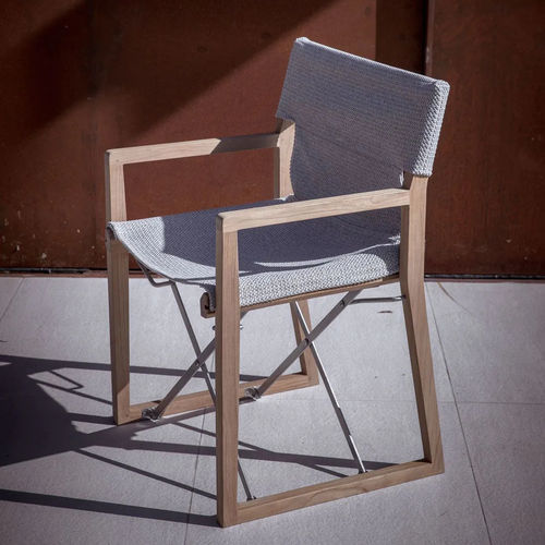 Chaise contemporaine - Cosette - Unopiù - d'extérieur / en tissu / en teck