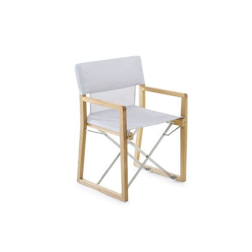 Chaise contemporaine - Cosette - Unopiù - d'extérieur / en tissu / en teck