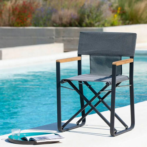Chaise contemporaine - Cosette - Unopiù - d'extérieur / en tissu / en teck