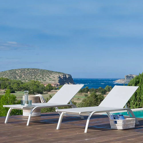 Bain de soleil contemporain - Panarea - Unopiù - en tissu / en aluminium / de jardin