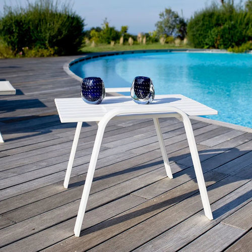 Table basse contemporaine - Panarea - Unopiù - en aluminium / avec piètement en aluminium / rectangulaire
