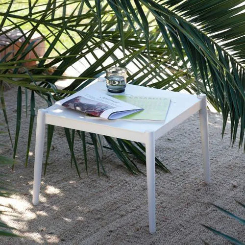 Table basse contemporaine - LUCE - Unopiù - en grès / avec piètement en aluminium / rectangulaire