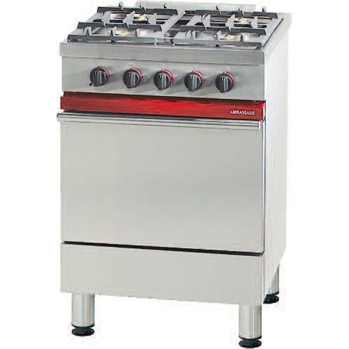 Cuisinière à gaz - CG 641 P - AMBASSADE DE BOURGOGNE - professionnelle / en inox / en fonte