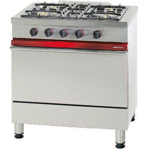 Cuisinière à gaz - CG 841 P - AMBASSADE DE BOURGOGNE - professionnelle / en inox / en fonte