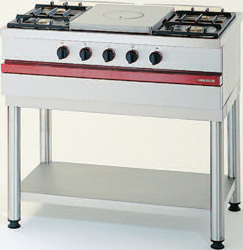 Table de cuisson à gaz - CSG 1050 CF - AMBASSADE DE BOURGOGNE - professionnelle / 5 foyers / sur pied