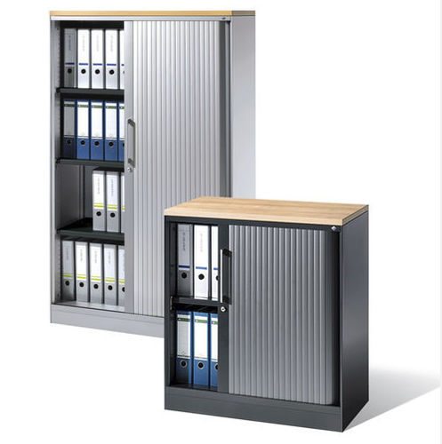 Armoire de classement basse - ASISTO : 143053 - GEKIPS - haute / en mélaminé / à rideaux