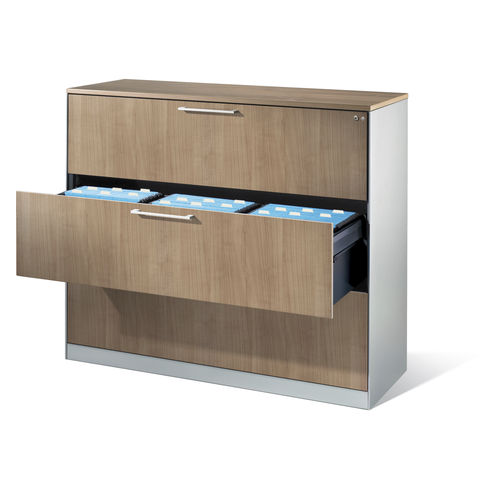 Armoire de classement basse - ASISTO : 146043-312 - GEKIPS - en bois / en acier / à tiroirs