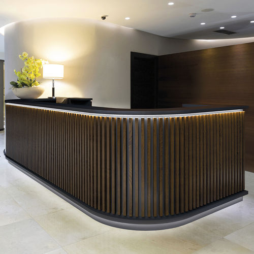 Banque d'accueil d'angle - NORDIC - GEKIPS - en L / modulable / courbée