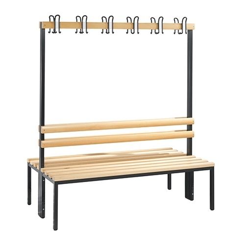 Banc de vestiaire classique - NEO  - GEKIPS - en bois / en métal / avec dossier