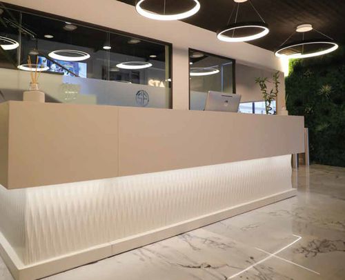 Banque d'accueil d'angle - ALPHA - GEKIPS - en L / modulable / en U