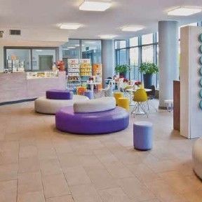 Banquette contemporaine - LUNA - GEKIPS - en simili cuir / professionnelle / 4 places