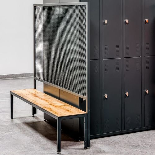 Banc contemporain - HI-FI - GEKIPS - en métal / en HPL / avec dossier
