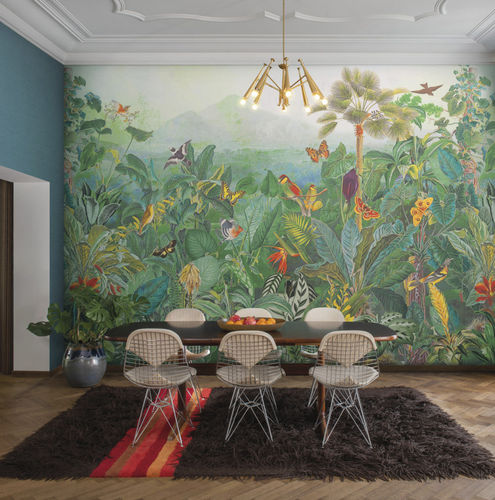 Revêtement mural pour intérieur - Birds of Paradise — BOP401 - Omexco - en cellulose / en polyester / imprimé
