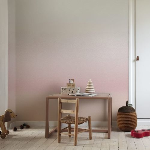 Papier peint contemporain - SKYMNING - SAND BERG - uni / panoramique / rose