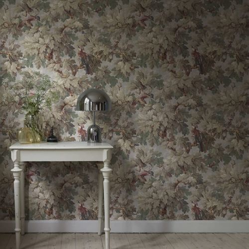 Papier peint contemporain - Benjamin - SAND BERG - à motif floral / panoramique / aspect tissu