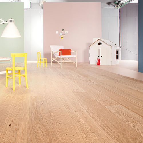 Parquet contrecollé - Listone Giordano - en chêne / en bouleau / point de Hongrie